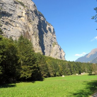 The Lauterbrunnen Valley with it's many waterfalls is quite flat.